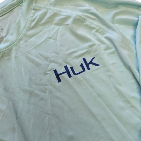 HUK Men Standard VC Pursuit Long Sleeve Shirt-Marlin Bright-Seafoam-2XL-NWT-C295 - Picture 4 of 8